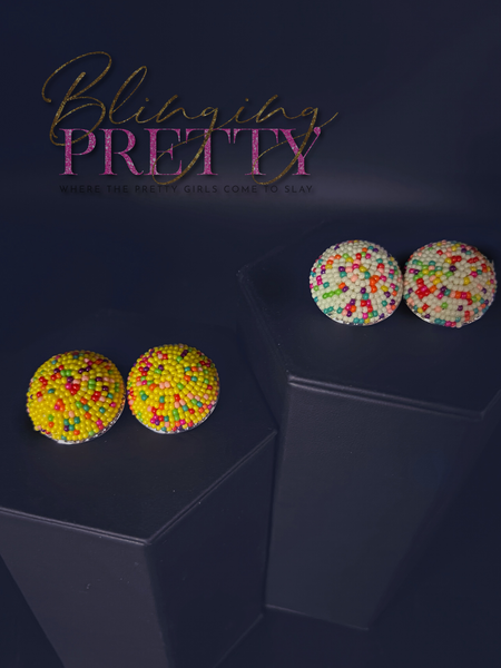 Paparazzi Earrings - Kaleidoscope Sky - Yellow