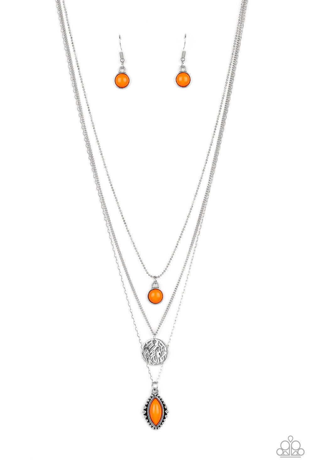 Paparazzi Necklaces - Tide Drifter - Orange