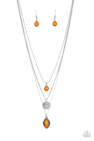 Paparazzi Necklaces - Tide Drifter - Orange