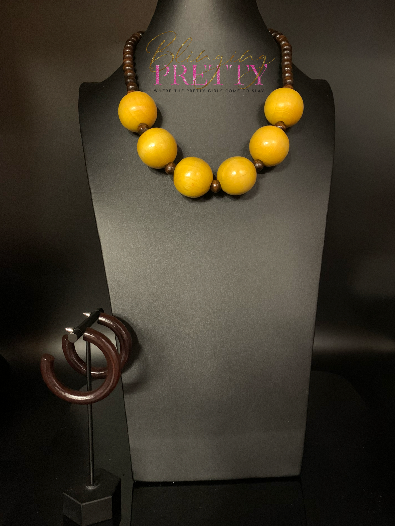 Paparazzi Necklace & Earrings Set - yellow