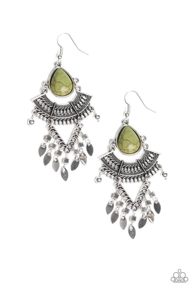 Paparazzi Earrings - Vintage Vagabond - Green