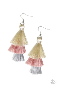 Paparazzi Earrings- Hold On To Your Tassel! - Pink - SHOPBLINGINGPRETTY