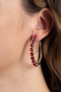 Paparazzi Earrings -  Photo Finish - Red