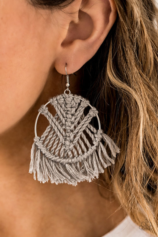 Gray Paparazzi Earrings