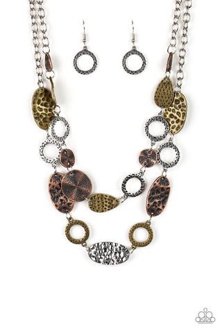 Paparazzi Necklaces - Trippin On Texture - Multi