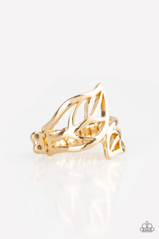 Paparazzi Rings  -  Leaf It All Behind - Gold