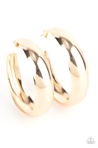 Paparazzi Earrings - Flat Out Flawless - Gold