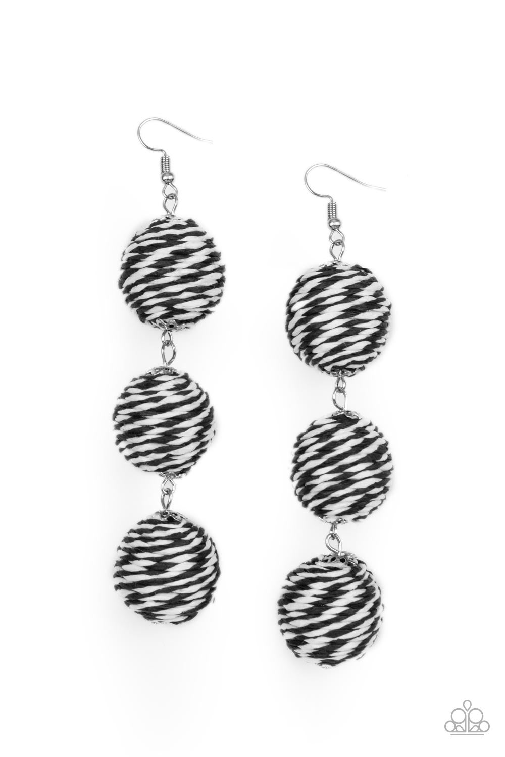 Paparazzi Earrings - Laguna Lanterns - Black