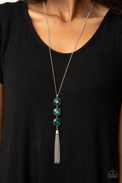 Paparazzi Necklace - GLOW Me The Money - Green