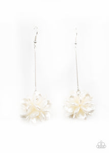 Paparazzi Earrings -  Swing Big - White (January 2021 Life Of The Party)