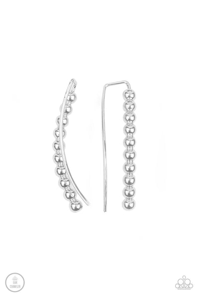 Paparazzi Earrings - Climb On - Silver