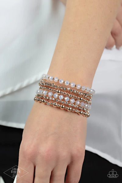 Paparazzi Bracelets - ICE Knowing You - Rose Gold