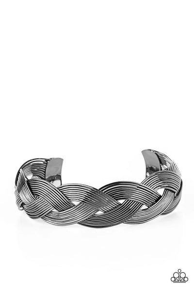 Paparazzi Bracelets - Woven Wonder - Black