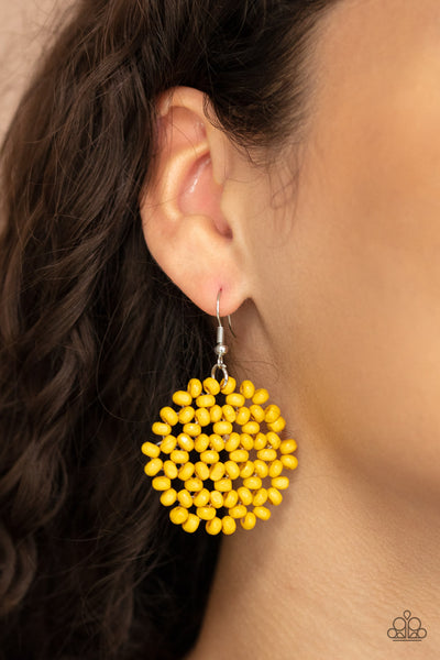 Paparazzi Earrings - Summer Escapade - Yellow