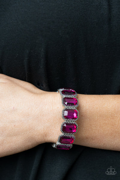 Paparazzi Bracelets - Studded Smolder - Pink