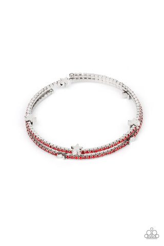 Paparazzi Bracelet- Let Freedom BLING - Red