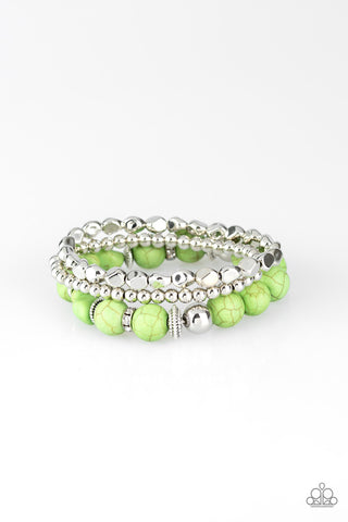 Paparazzi  Bracelet -  Rural Restoration - Green - SHOPBLINGINGPRETTY