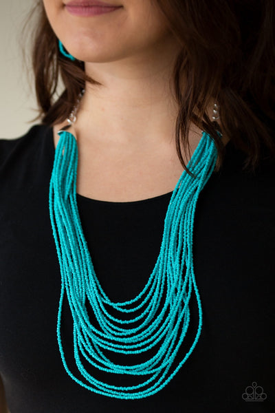 Paparazzi Necklace - Peacefully Pacific - Blue - SHOPBLINGINGPRETTY