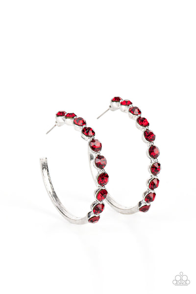 Paparazzi Earrings -  Photo Finish - Red