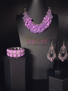 Paparazzi Necklace, Bracelet & Earrings Set- Purple Passion