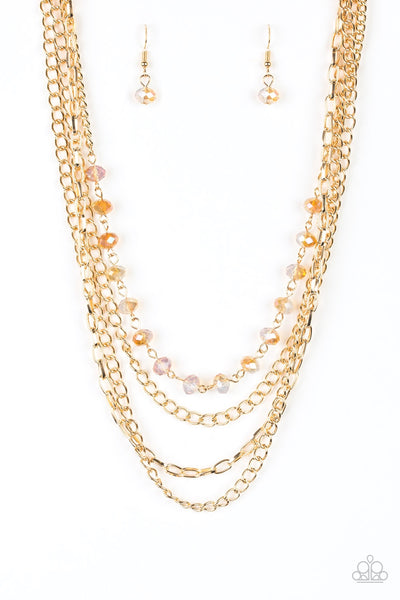 Paparazzi Necklace - Extravagant Elegance - Gold - SHOPBLINGINGPRETTY