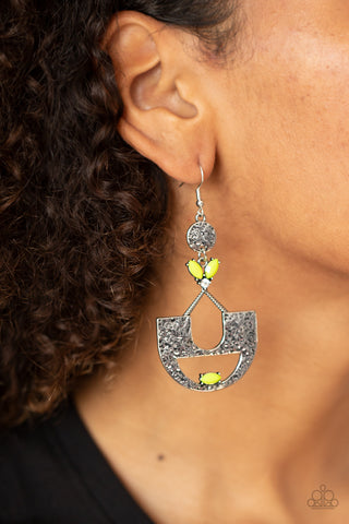 Paparazzi Earrings - Modern Day Mecca - Yellow