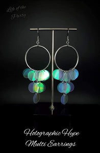 Paparazzi Earrings -  Holographic Hype - Multi (Life Of The Party May 2021)
