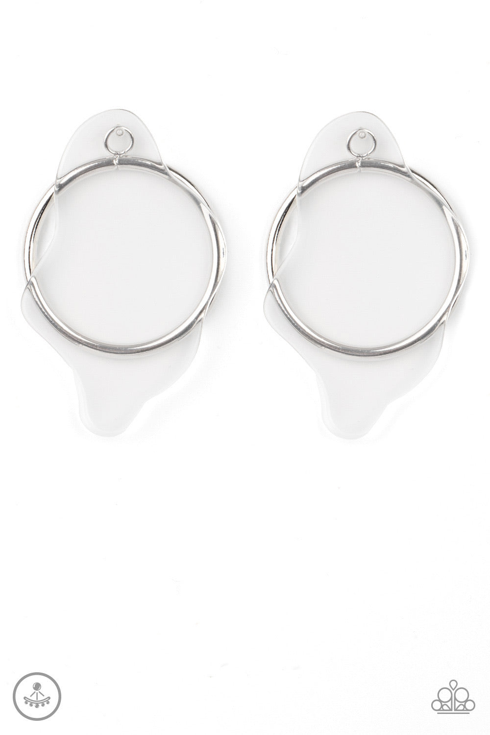 Paparazzi Earrings - Clear The Way! - White