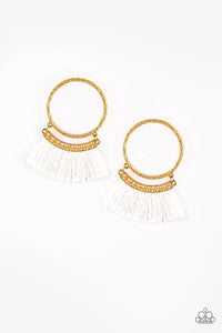 Paparazzi Earrings-This Is Sparta! - Gold - SHOPBLINGINGPRETTY