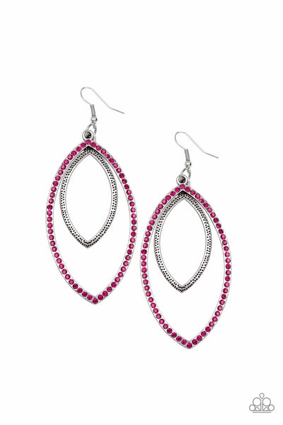 Paparazzi Earrings- High Maintenance - Pink ( 2019 Convention Exclusive) - SHOPBLINGINGPRETTY