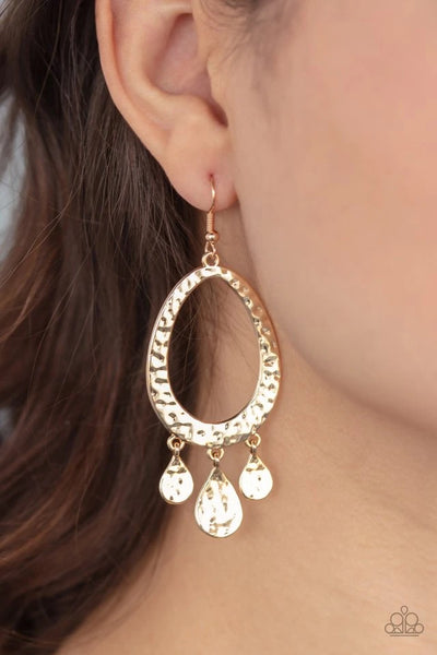 Paparazzi Earrings - Taboo Trinket - Gold