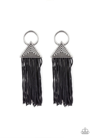 Paparazzi Earrings- Oh My GIZA - Black - SHOPBLINGINGPRETTY