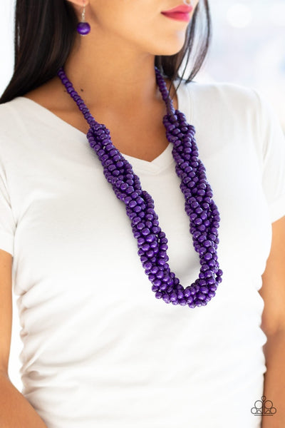 Paparazzi Necklace- Tahiti Tropic - Purple - SHOPBLINGINGPRETTY