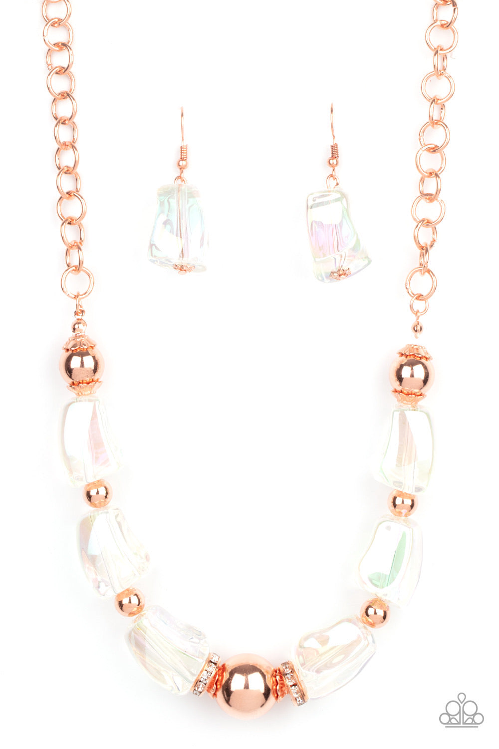 Paparazzi Necklace- Iridescently Ice Queen - Copper