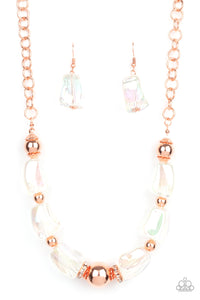 Paparazzi Necklace- Iridescently Ice Queen - Copper