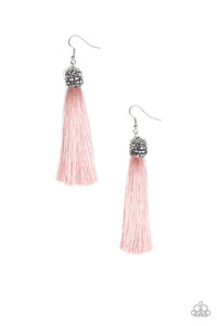 Paparazzi Earrings - Make Room For Plume - Pink - SHOPBLINGINGPRETTY