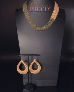 Paparazzi Earring & Necklace Set - Gold