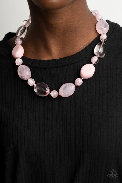 Paparazzi Necklaces -  Staycation Stunner - Pink