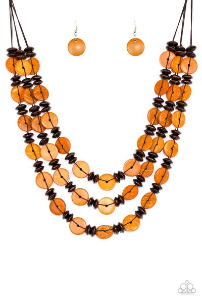 Paparazzi Necklace - Key West Walkabout - Orange