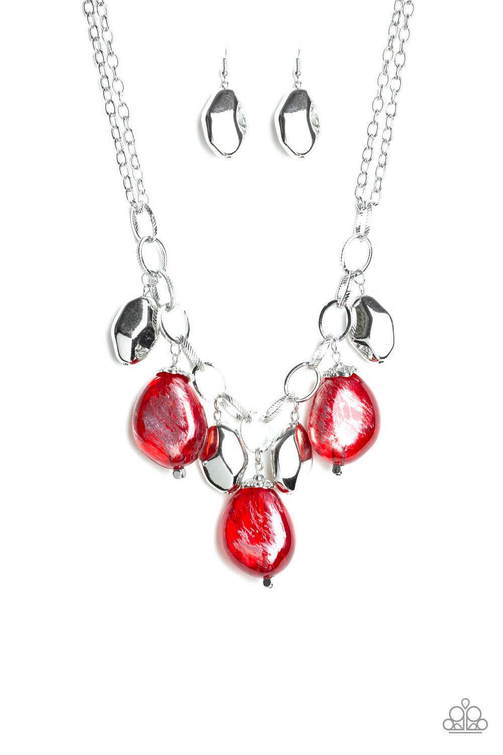 Paparazzi Necklace- Looking Glass Glamorous - Red - SHOPBLINGINGPRETTY