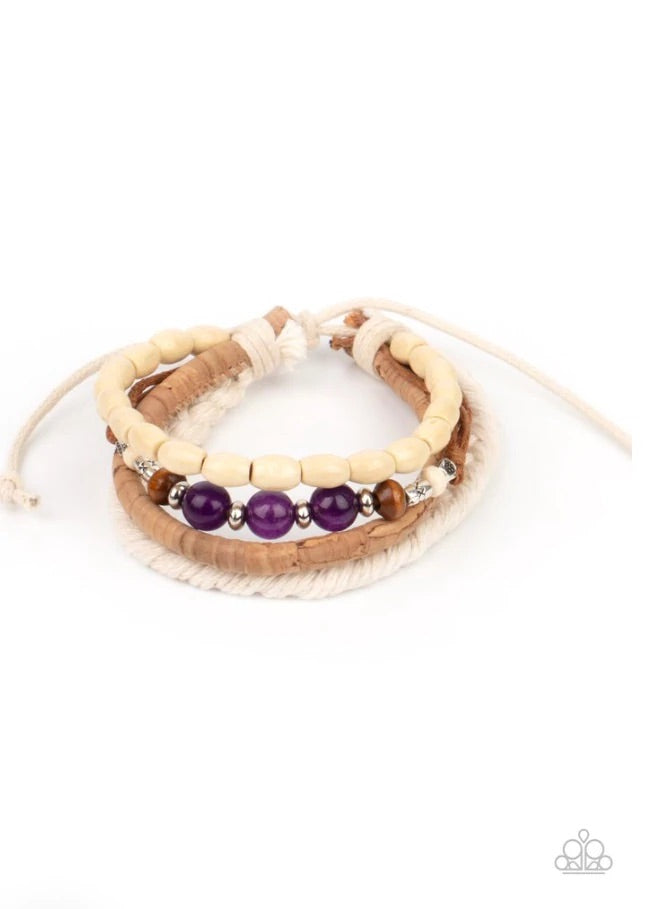 Paparazzi Bracelet - Natural Born Navigator - Purple