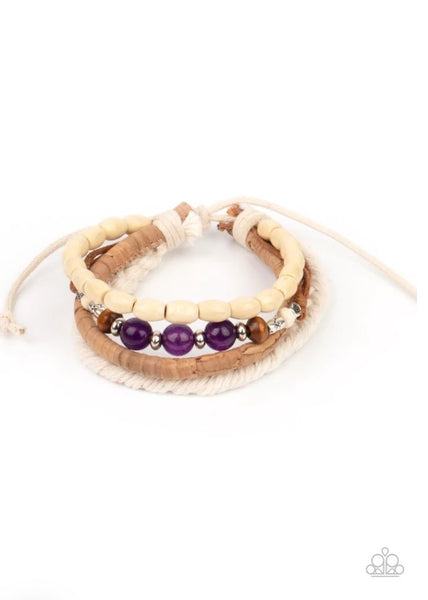 Paparazzi Bracelet - Natural Born Navigator - Purple