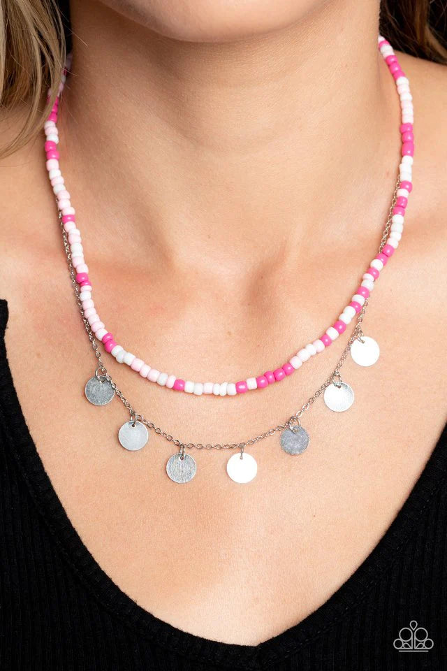 Paparazzi Necklace - Comet Candy - Pink