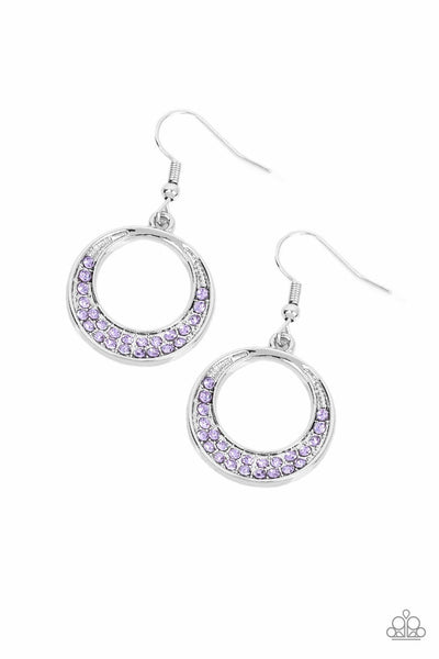 Paparazzi  Earrings -  Socialite Luster - Purple - SHOPBLINGINGPRETTY