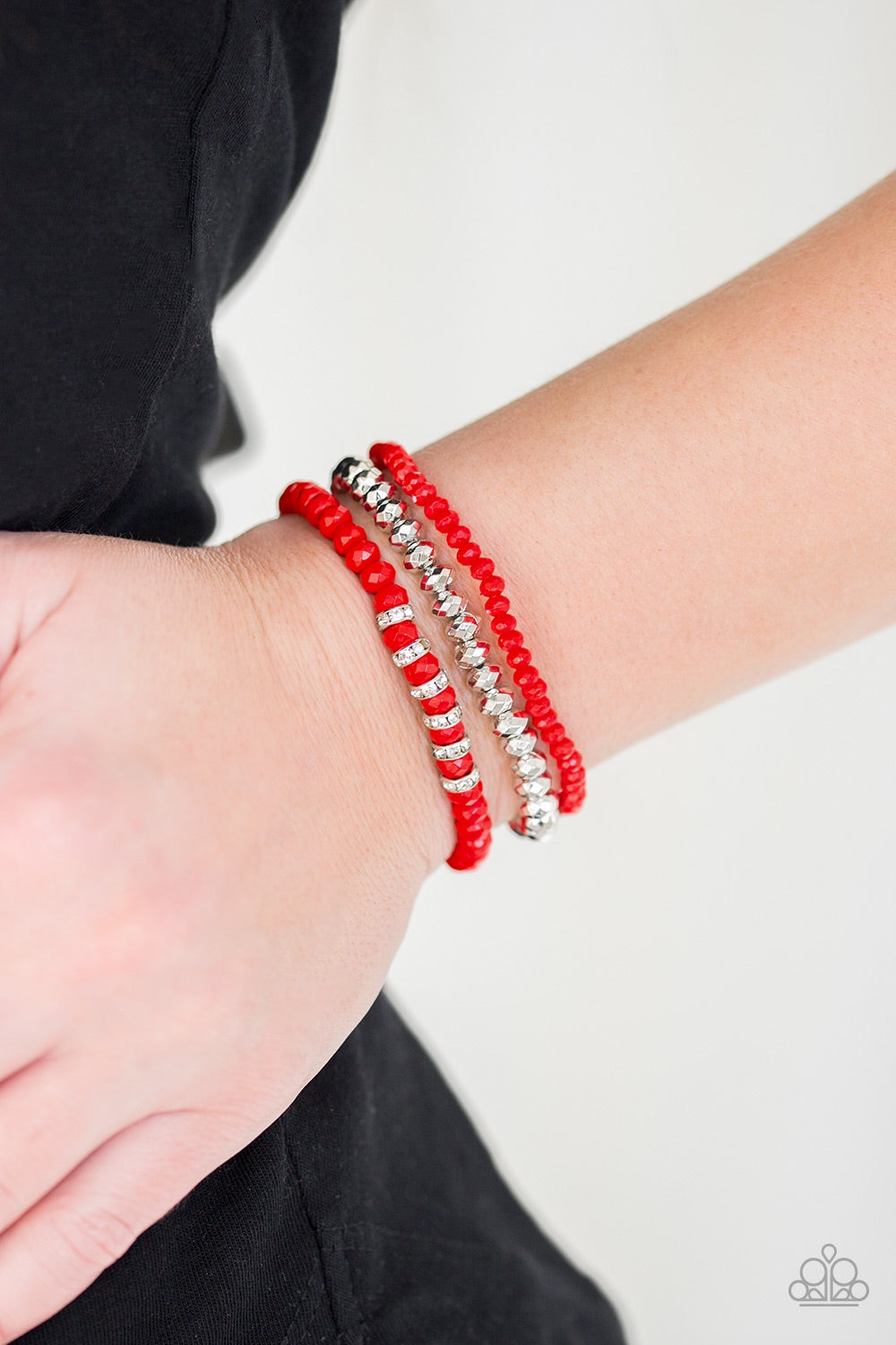 Paparazzi Bracelet- Ideal Idol - Red - SHOPBLINGINGPRETTY