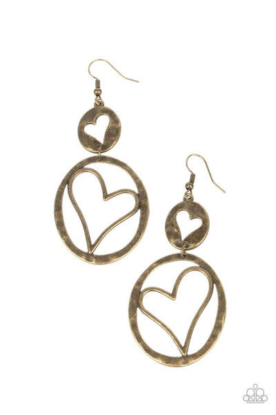 Paparazzi Earrings - Enchanting Echo - Brass