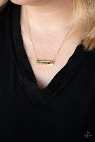 Paparazzi Necklace- Love One Another- Gold - SHOPBLINGINGPRETTY