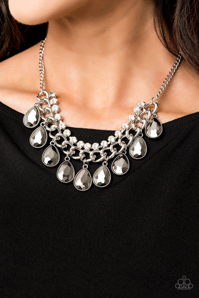 Paparazzi Necklace -  All Toget-HEIR Now - Silver - SHOPBLINGINGPRETTY