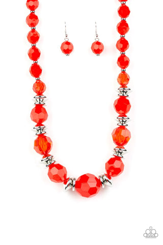Paparazzi Necklace - Dine and Dash - Red