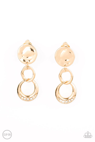 Paparazzi Earrings - Reshaping Refinement - Gold